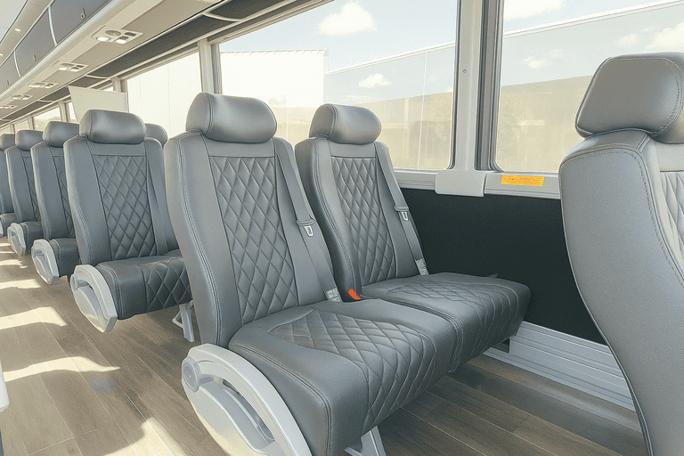 interior of Hendersonville Coach Bus Service charter bus