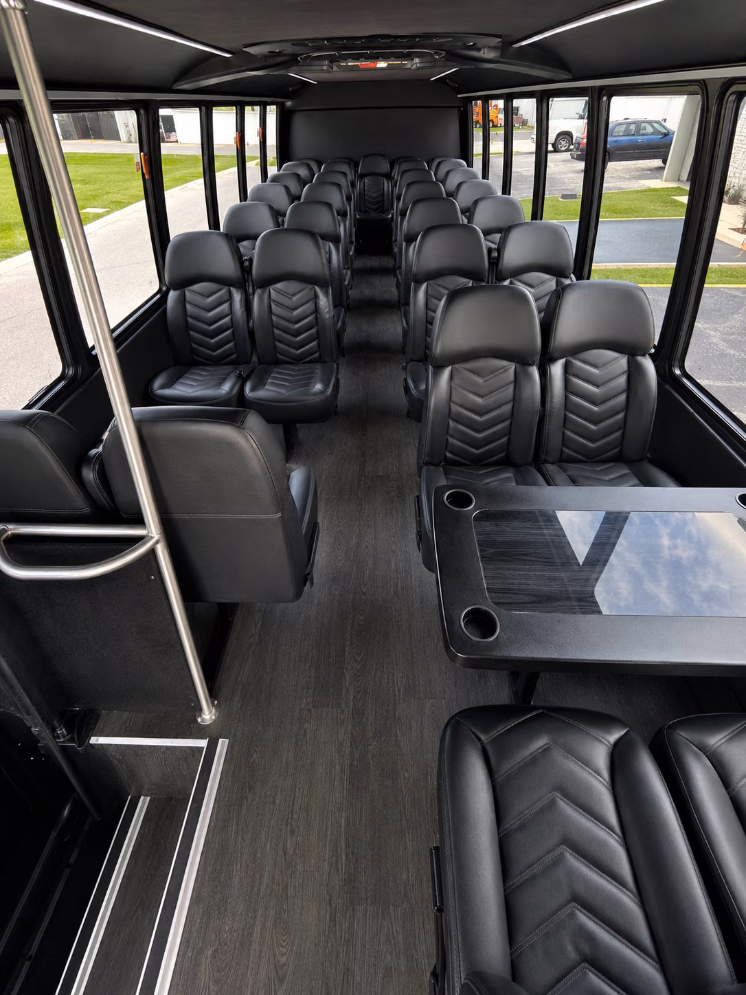 hendersonville 18 passenger minibus inside