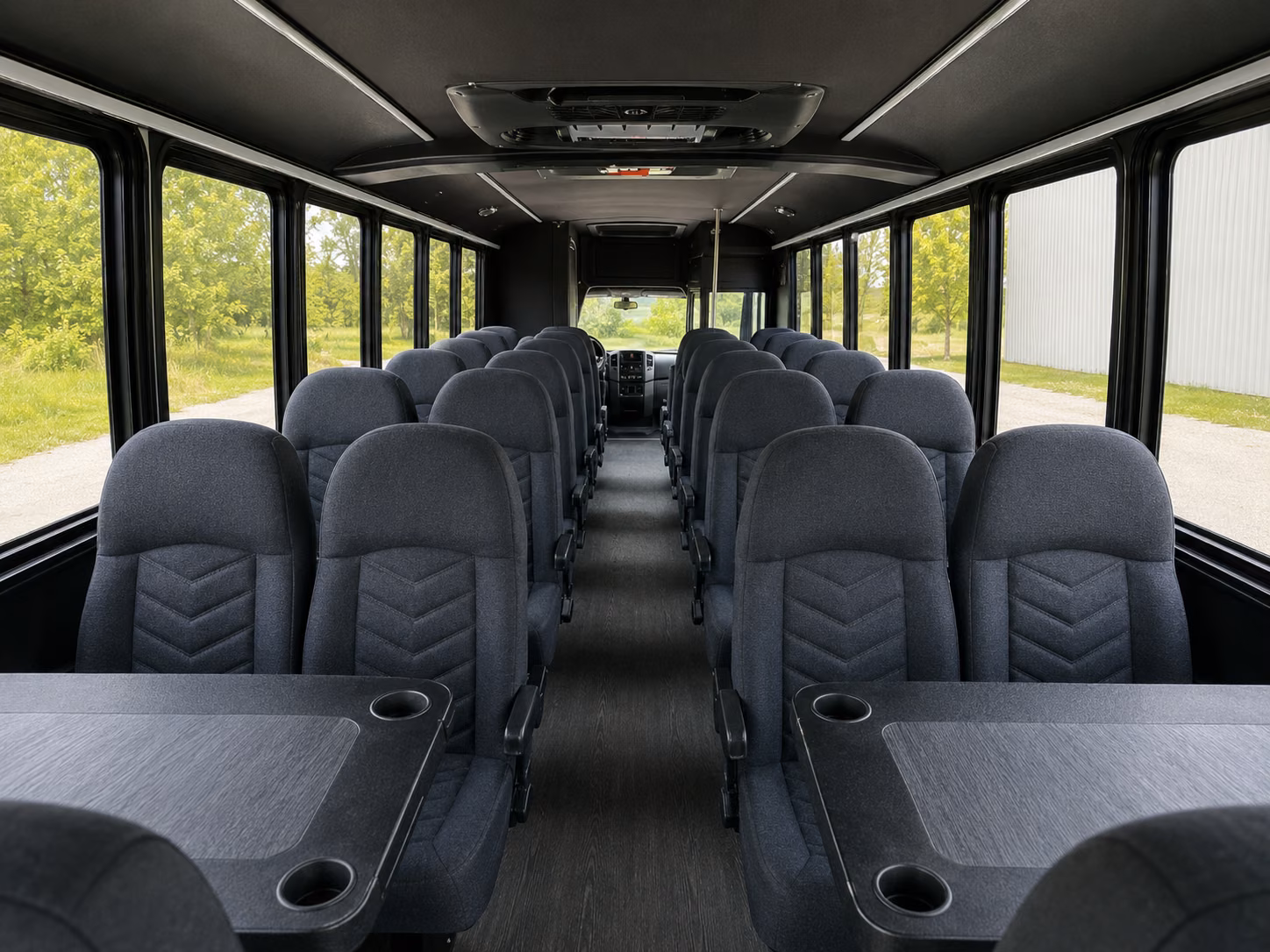 hendersonville 18 passenger minibus interior