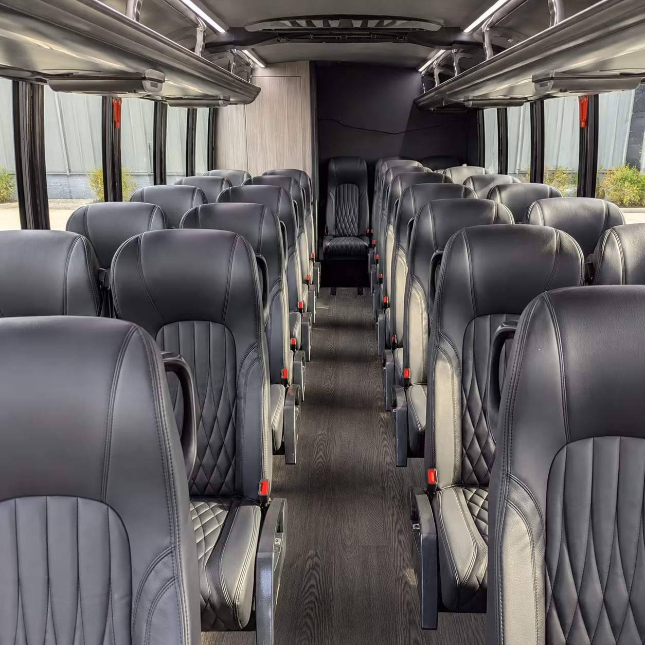 hendersonville 28 passenger minibus interior