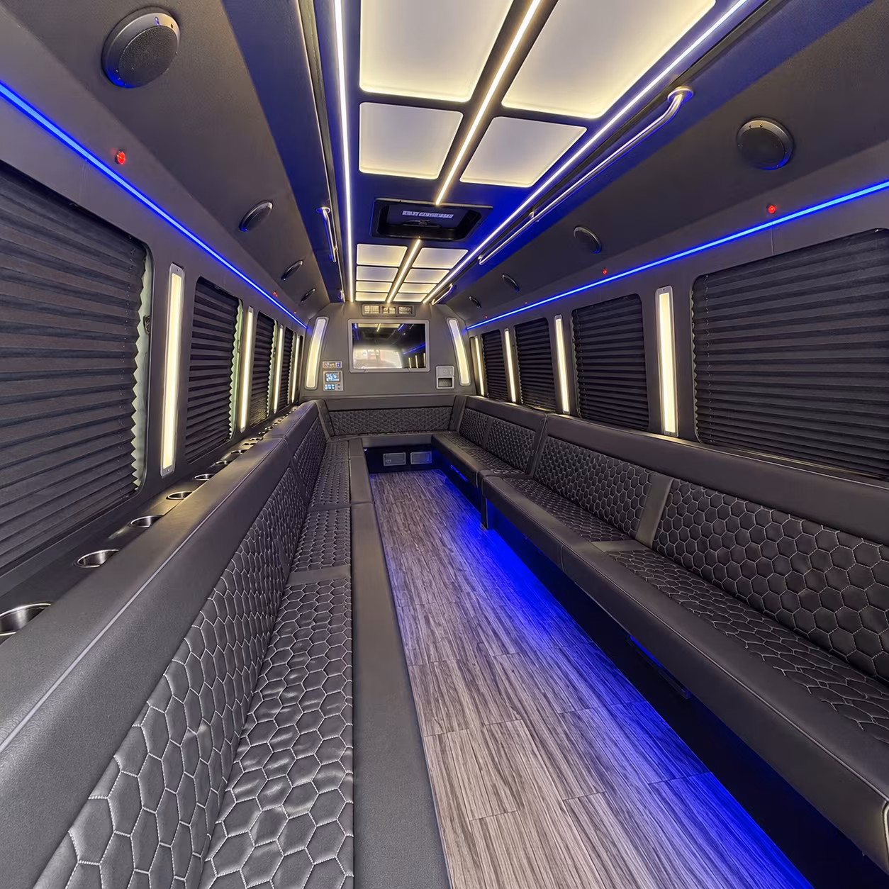 hendersonville 30 passenger party bus interior