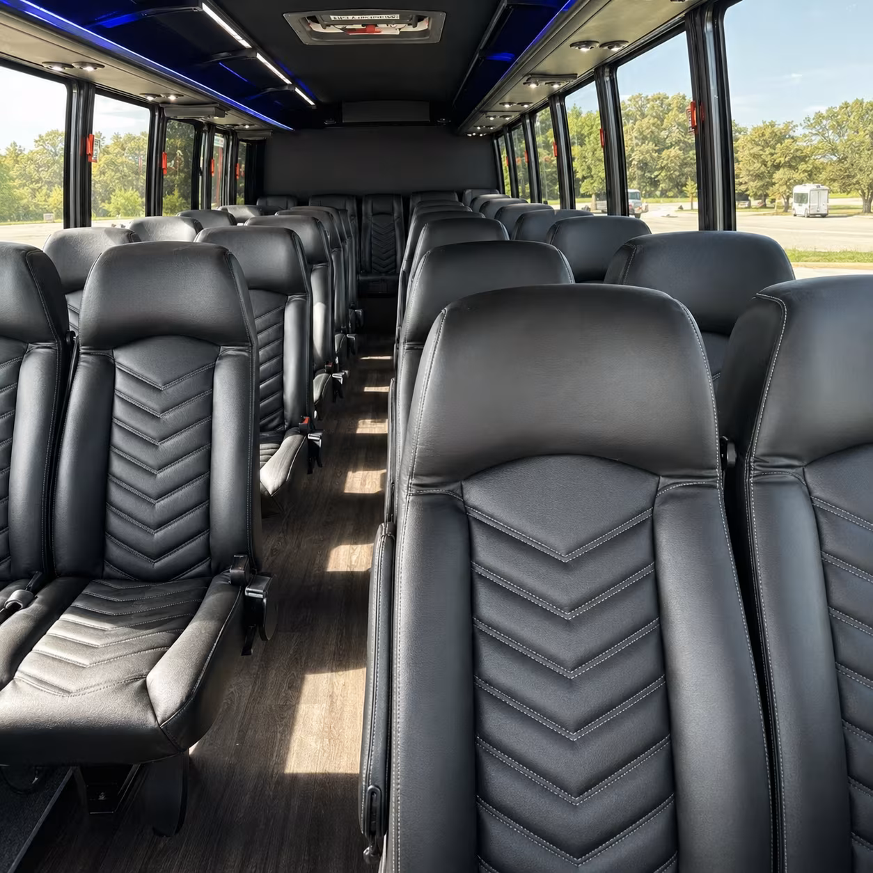 hendersonville 35 passenger minibus inside