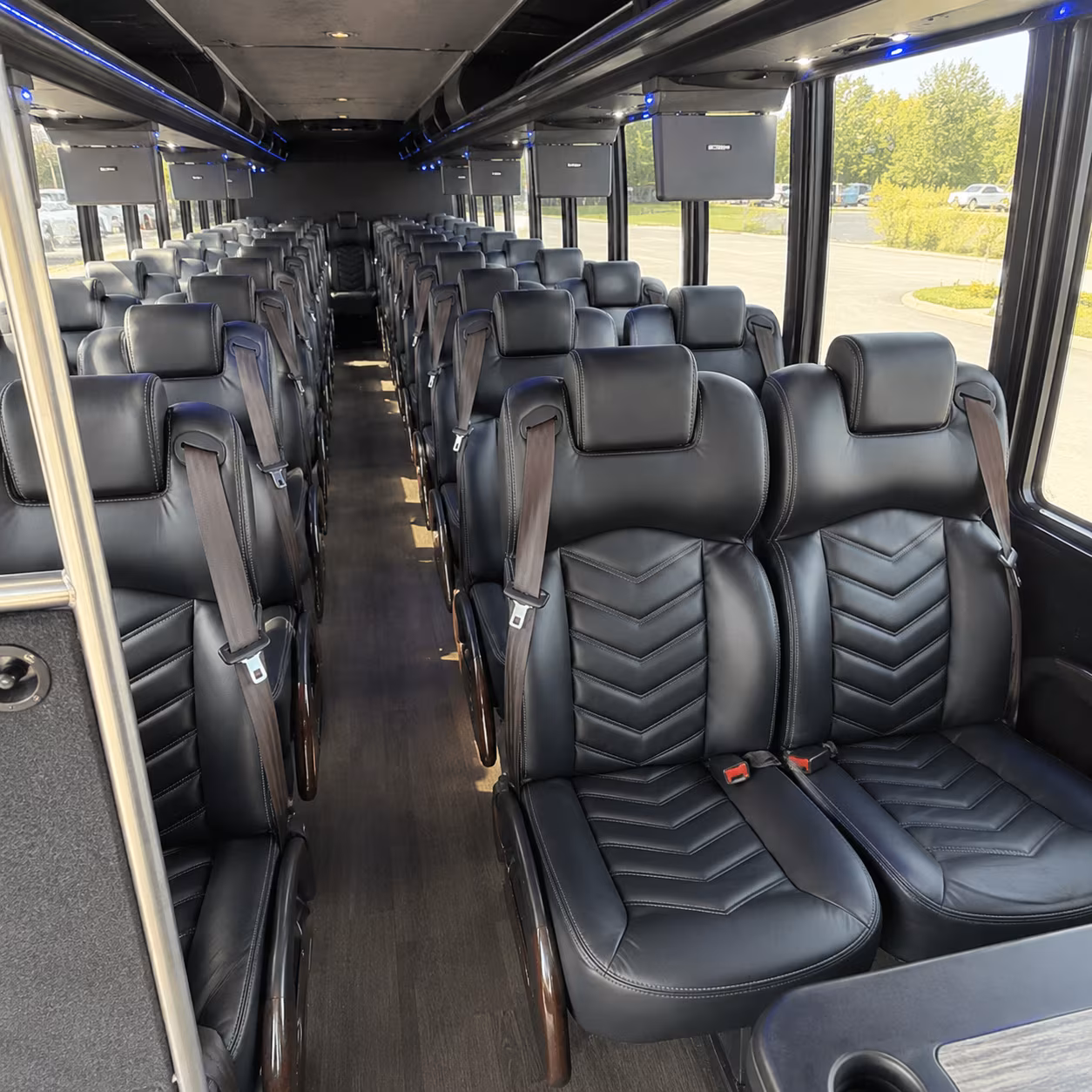 hendersonville 35 passenger minibus interior