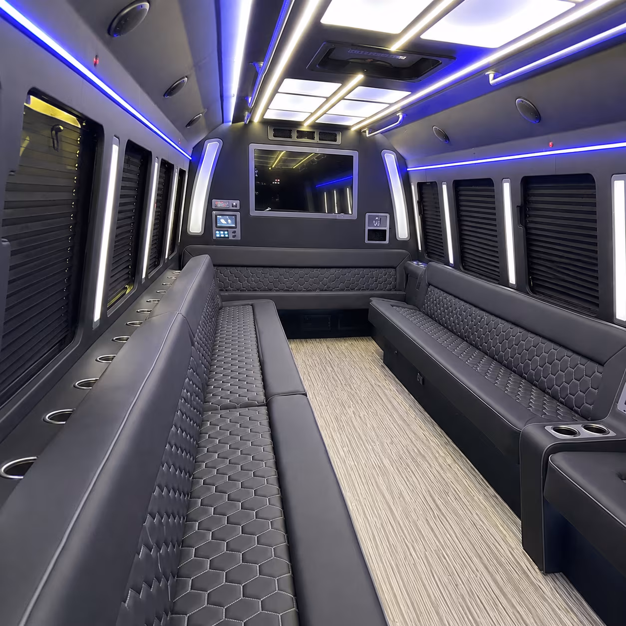 hendersonville 40 passenger party bus inside