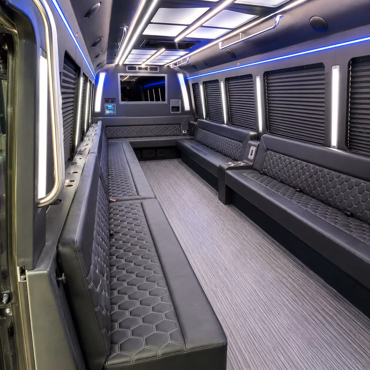 hendersonville 40 passenger party bus interior