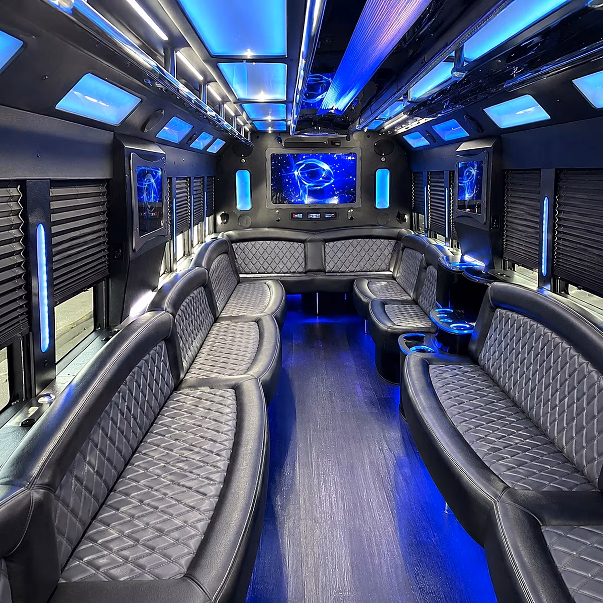 hendersonville 50 passenger party bus interior