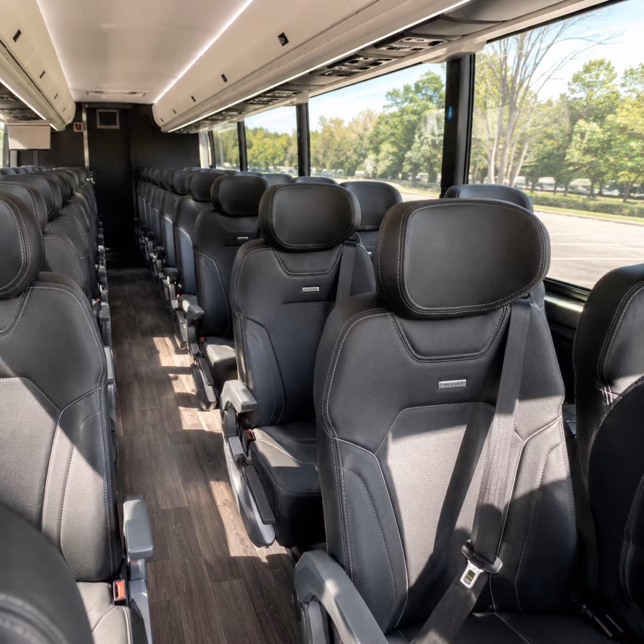 hendersonville 56 passenger charter bus inside