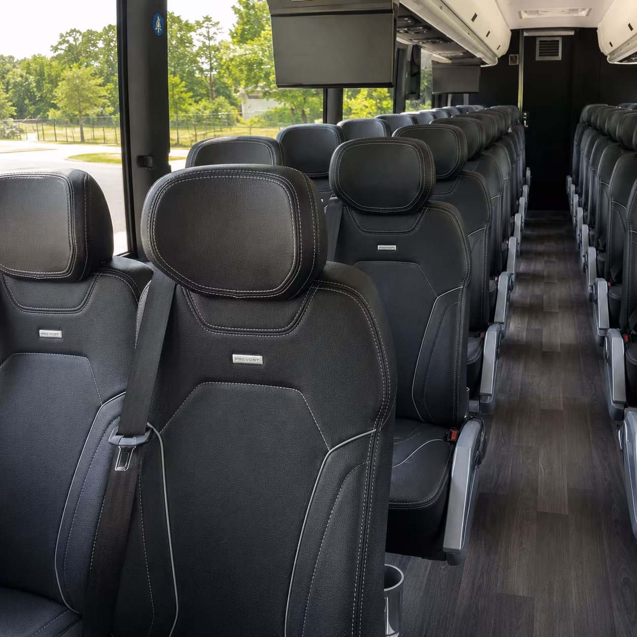 hendersonville 56 passenger charter bus interior