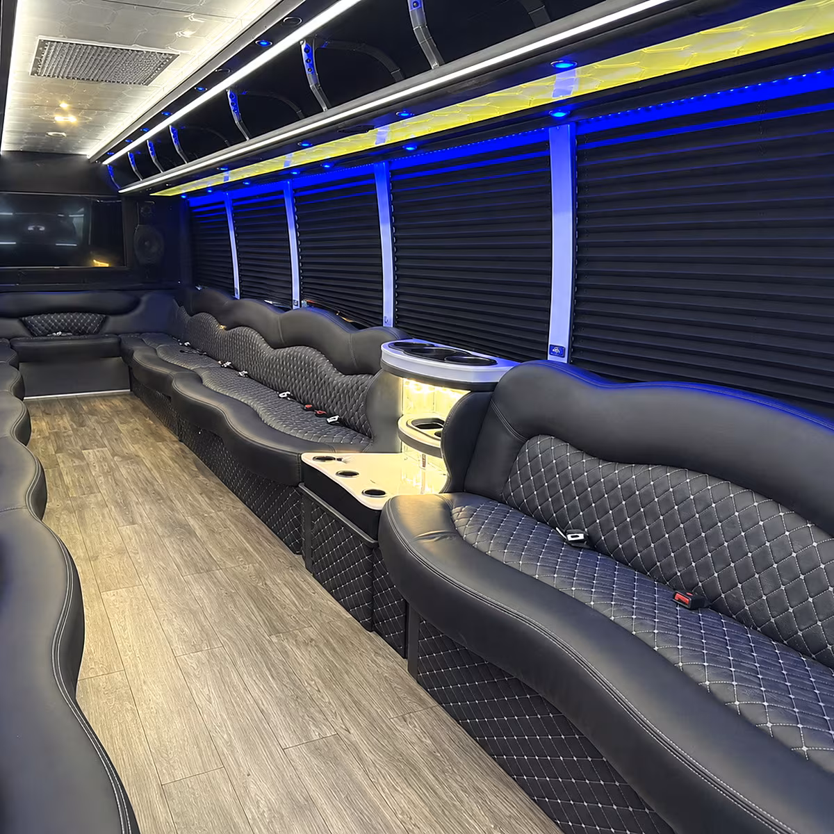 hendersonville party bus rental interior